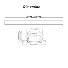 Load image into Gallery viewer, 25*12mm Trim Recessed Aluminum Profile for Cabinet Magnet LED Strip Channel Track Exturison（DK-RP2512）
