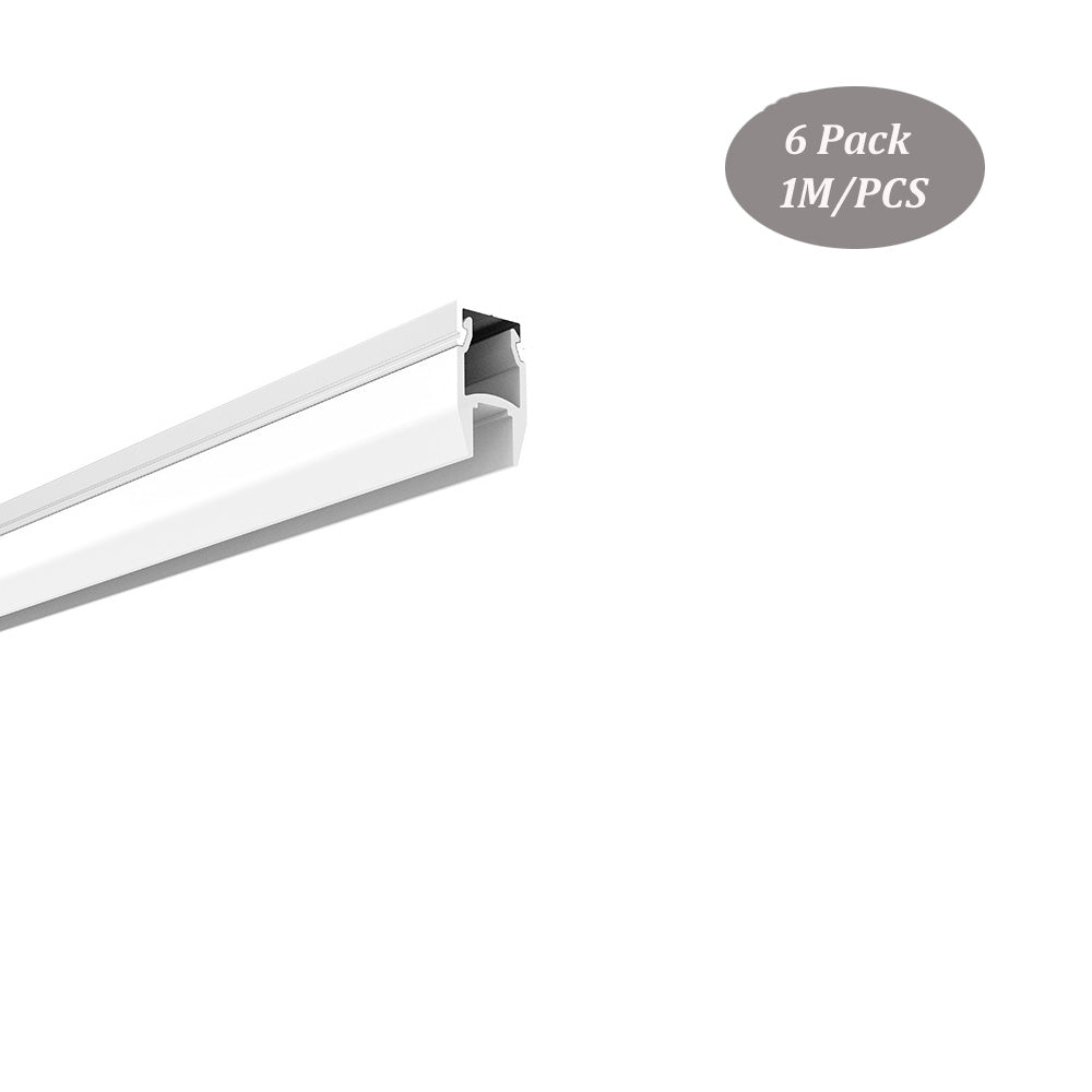 25*14mm Shelf Aluminum LED Profile with Milky Diffuser Cover for 8mm Thickness PMMA Board or Glass（DK-MP2514）