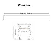 Ladda upp bild till gallerivisning, 25*18mm Magnet LED Profile With Milky Diffuser Cover for Under Cabinet Light Strip Aluminum Channel（DK-RP2518）
