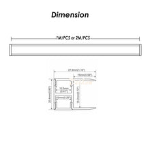 Charger l&#39;image dans la galerie, 28*20mm Aluminum LED Profile for 18mm Thickness Wood Cabinet Shelf Up and Down Light（DK-MP2820）
