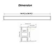 Afbeelding in Gallery-weergave laden, 28*28mm LED Strip Aluminum Profile with Milky Diffuser Cover for 25mm Thickness Wood Cabinet Shelf（DK-MP2828）
