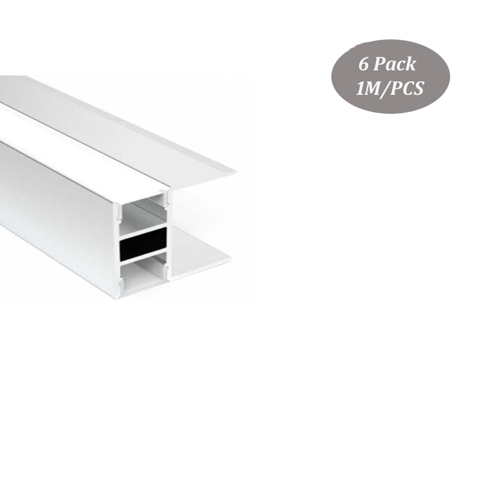 28*28mm LED Strip Aluminum Profile with Milky Diffuser Cover for 25mm Thickness Wood Cabinet Shelf（DK-MP2828）