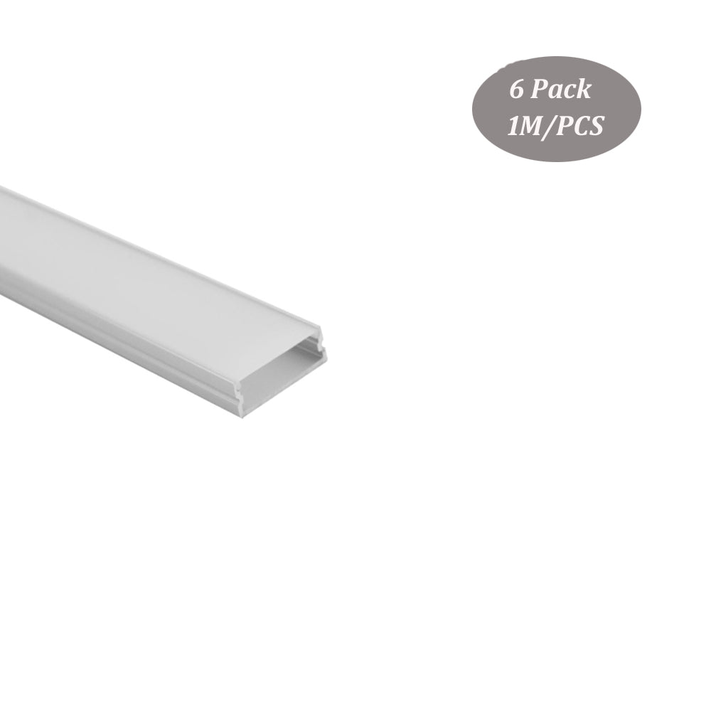 30*10mm Alu LED Profile with Milky Diffuser Cover for 8-27mm Width Strip Light （DK-MP3010）