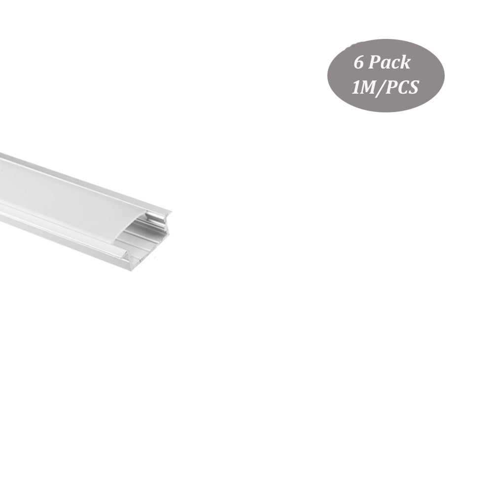 29*10mm Trim Recessed LED Strip Lights Profile With Milky Diffuser Cover for Double Row LED Tape(DK-RP2910)