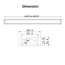 Lade das Bild in den Galerie-Viewer, 30*13mm Trim LED Profile,LED Aluminum Channel with Milky Diffuser Cover for Under Cabiner Indirect Lighting（DK-RP3013）
