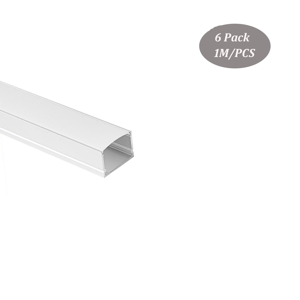 30*20mm Wide Aluminum LED Profile with Milky Diffuser Cover for 8-27mm Width Strip Light（DK-MP3020）