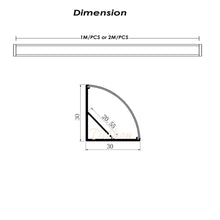 Lade das Bild in den Galerie-Viewer, 30*30mm Corner Aluminum LED Profile with Milky Diffuser Cover for 8-20mm Width Strip Light （DK-MP3030C）
