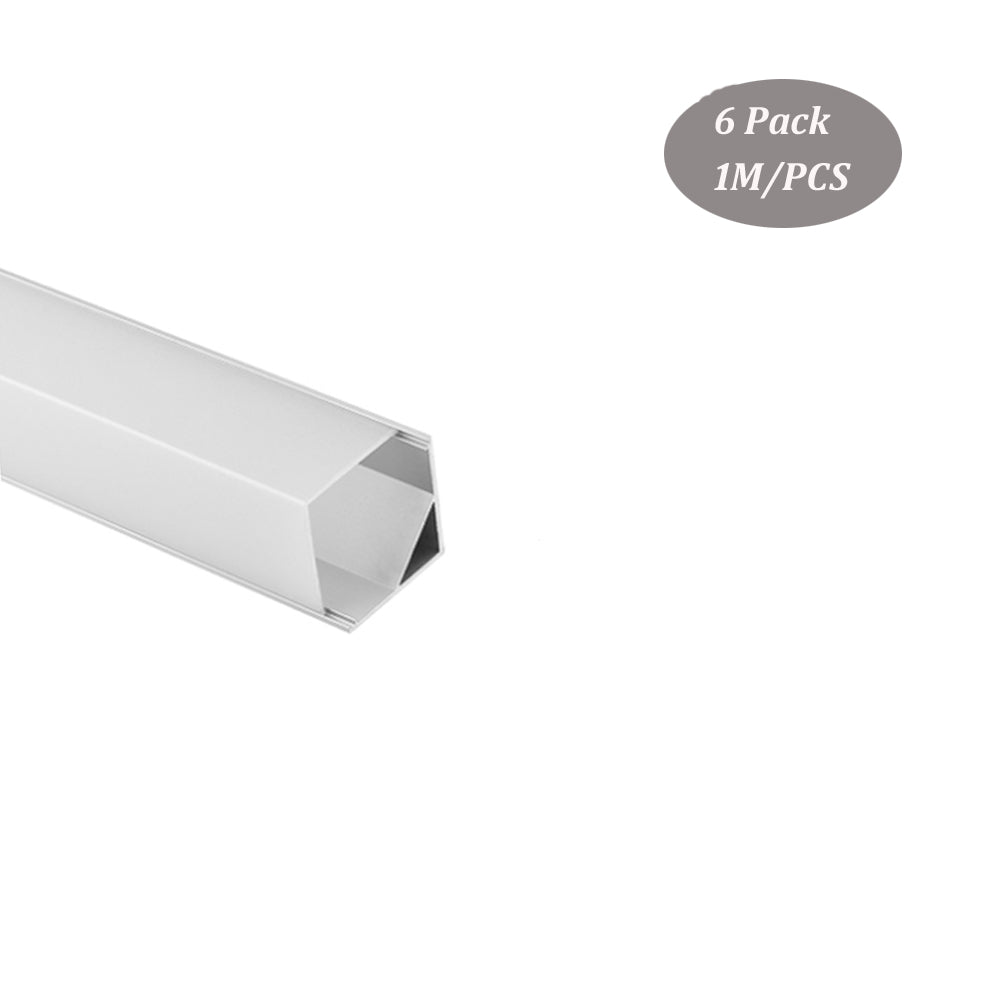 30*30mm Corner Alu LED Profile with Milky Diffuser Cover for 8-20mm Width Strip Light（DK-MP3030D）