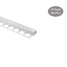 Charger l&#39;image dans la galerie, 33*11mm Tile Trim Marble Edge Aluminum LED Channel Profile Plaster Drywall for 8-10mm LED Strip(DK-DP3311B)
