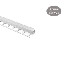 Carica l&#39;immagine nel visualizzatore di Gallery, 33*11mm Tile Trim Marble Edge Aluminum LED Channel Profile Plaster Drywall for 8-10mm LED Strip(DK-DP3311B)
