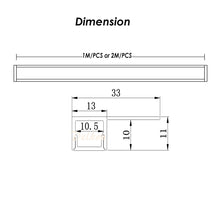 Cargar imagen en el visor de la galería, 33*11mm Tile Trim Marble Edge Aluminum LED Channel Profile Plaster Drywall for 8-10mm LED Strip(DK-DP3311B)
