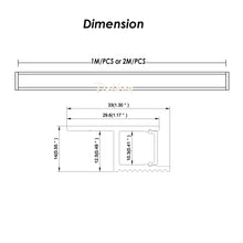 Carica l&#39;immagine nel visualizzatore di Gallery, 33*14mm Architectural Lighting LED Aluminum Profile With Milky Cover Alu Channel Extrusion Track(DK-DP3314）
