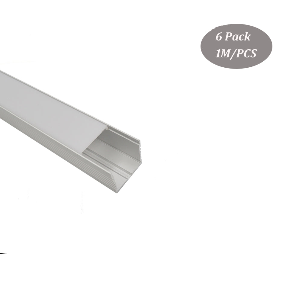 35*35mm Wall and Ceiling Aluminum LED Profile with Milky Diffuser Cover for 8-33mm Width Strip Light（DK-MP3535A）