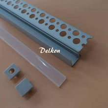 Afbeelding in Gallery-weergave laden, 36*14mm Plaster in LED Profile Wall Ceiling Aluminum LED Channel Extrusion Track for Architectural Home Theater(DK-DP3614）
