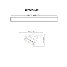 Lataa kuva Galleria-katseluun, 36*18mm Cabinet LED Profile,LED Aluminum Channel with Milky Diffuser Cover for Indirect Lighting（DK-MP3618）
