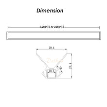 Lataa kuva Galleria-katseluun, 39*27mm Outer Corner Tile Edge LED Profile for Strip Light,Aluminum Channel with Clip-in Diffuser and End Caps for Kitchen/Bathroom(DK-DP3927)
