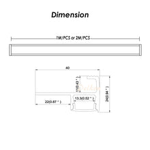 Carregar imagem no visualizador da galeria, 40*24mm Tile Mable Edge LED Profile Aluminum Channel Extrusion Track for Indoor and Outdoor Stairs(DK-DP4024)
