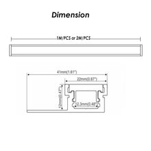 Cargar imagen en el visor de la galería, 41*12mm Tile/Marble Edge Aluminum LED Profile Trimless Recessed for Kitchen/Bathroom(DK-DP4112）
