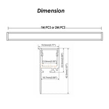 Ladda upp bild till gallerivisning, 42*20mm Gypsum LED Strip Channel Recessed Drywall Plaster Aluminum Profile for Wall Ceiling（DK-DP4220）
