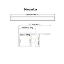 Lataa kuva Galleria-katseluun, 42*16mm Drywall Use Architectural Gypsum Plaster LED Aluminum Profile Channel for 8-13mm Width Strip Light（DK-DP4216）
