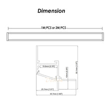 Load image into Gallery viewer, 50*46mm LED Strip Aluminum Profile Channel Extrusion Track Between Wall and Ceiling for Architectural Lighting(DK-DP5046）
