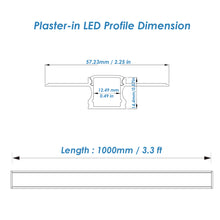 Загрузить изображение в средство просмотра галереи, 57*14mm Trimless Recessed Plaster LED Profile,Spotless LED Strip Aluminum Channel Extrusion for Interior Lighting(DK-DP5714)
