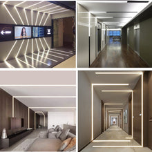 Lataa kuva Galleria-katseluun, 57*14mm Trimless Recessed Plaster LED Profile,Spotless LED Strip Aluminum Channel Extrusion for Interior Lighting(DK-DP5714)
