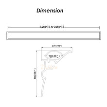 Charger l&#39;image dans la galerie, 60*37mm Architectural Drywall LED Plaster in Profile Wall Ceiling Aluminum LED Channel Extrusion Track(DK-DP6037)
