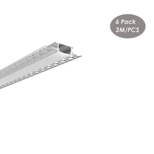 Carica l&#39;immagine nel visualizzatore di Gallery, 62*14mm Plaster-in Aluminum LED Profile,Drywall LED Strip Channel for 20mm width LED Strips(DK-DP6214)
