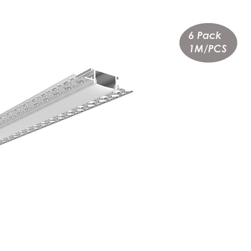 62*14mm Plaster-in Aluminum LED Profile,Drywall LED Strip Channel for 20mm width LED Strips(DK-DP6214)