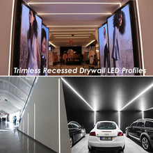 Carica l&#39;immagine nel visualizzatore di Gallery, 62*14mm Plaster-in Aluminum LED Profile,Drywall LED Strip Channel for 20mm width LED Strips(DK-DP6214)
