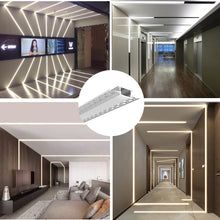 Carica l&#39;immagine nel visualizzatore di Gallery, 62*14mm Plaster-in Aluminum LED Profile,Drywall LED Strip Channel for 20mm width LED Strips(DK-DP6214)
