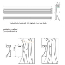 Charger l&#39;image dans la galerie, 68*14mm Baseboard LED Strip Aluminum Profile Channel System for Wood Wall Floor Skirting Board(DK-DP6814)
