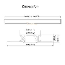 Carica l&#39;immagine nel visualizzatore di Gallery, 69*13mm Plaster LED Profile Trimless Recessed Drywall Aluminum Channel With Black Diffuser Cover for Architectural Lighting(DK-DP6913）
