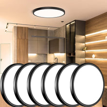 Cargar imagen en el visor de la galería, 9 Inch 20W LED Flush Mount Ceiling Light 5000K Daylight 120V Surface Mount Ceiling Light LED Flat Modern Ceiling Light Fixture for Kitchen Bedroom Living Laundry Room
