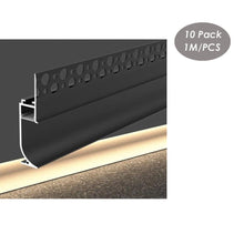 Lataa kuva Galleria-katseluun, 70*13mm Skirting Board Wall Aluminum LED Profile Trimless Recessed for 8-10mm Width Strip Light(DK-DP7013)
