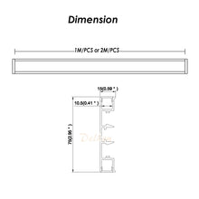 Load image into Gallery viewer, 75*15mm Aluminum LED Profile Wall Washer Up and Down Light for Architectural With Milky Diffuser Cover(DK-MP7515）
