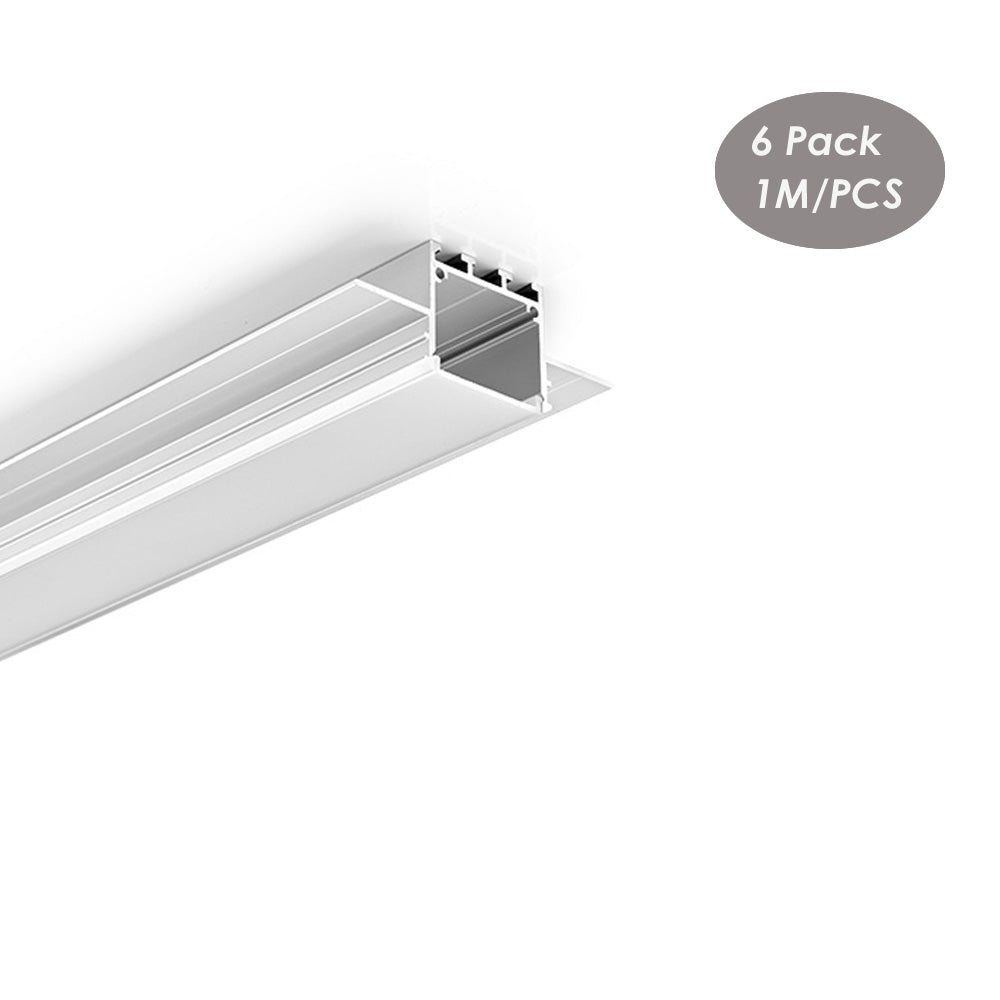 79*32mm Wall and Ceiling Aluminum Channel LED Recessed Drywall Plaster Profile for Shopping Mall(DK-DP7932）