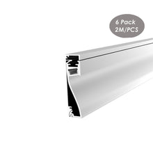 Lataa kuva Galleria-katseluun, 80*16mm Skirting Wall Foot Line Aluminum LED Profile Channel Extrusion Track with Milky Diffuser Cover(DK-DP8016)
