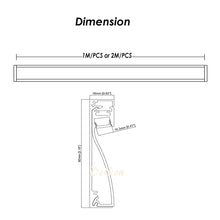 Load image into Gallery viewer, 80*16mm Skirting Wall Foot Line Aluminum LED Profile Channel Extrusion Track with Milky Diffuser Cover(DK-DP8016)
