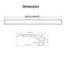 Cargar imagen en el visor de la galería, 80*32mm Aluminum LED Profile With Anti-Slip Rubber for Stair,Cinema Step Up and Down Lighting（DK-MP8032）
