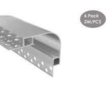 Load image into Gallery viewer, 80*80mm Drywall Plaster Aluminum LED Channel Ceiling Wall Washer Trimless Recessed Alu Profile For Architectural Lighting(DK-DP8080）
