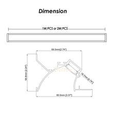 Afbeelding in Gallery-weergave laden, 85*56mm Cove Lighting LED Aluminum Channel Architectural Plaster Drywall Wall Washer LED Profile Lighting(DK-DP8556）
