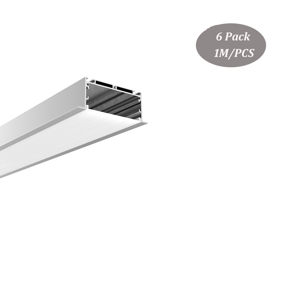 90*35mm Recessed LED Aluminum Strip Channel Extrusion Track Aluminum LED Profile for Wall and Ceiling(DK-RP9035)