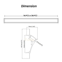 Carica l&#39;immagine nel visualizzatore di Gallery, 95*35mm Wall Washer LED Alu Profil Architectural Drywall Plaster LED Strip Aluminum Profile Lighting(DK-DP9535）
