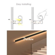 Carica l&#39;immagine nel visualizzatore di Gallery, 95*79mm LED Strip Light Aluminum LED Profile Channel with Hand Rails for Shopping Mall Hospital Stairs(DK-MP9579)
