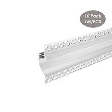 Lade das Bild in den Galerie-Viewer, 96*18mm Indirect Lighting Skirting Board Drywall Aluminum LED Profile Trimless Recessed for LED Strips(DK-DP9618)
