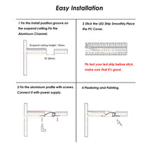 Carregar imagem no visualizador da galeria, 96*18mm Indirect Lighting Skirting Board Drywall Aluminum LED Profile Trimless Recessed for LED Strips(DK-DP9618)
