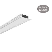 Afbeelding in Gallery-weergave laden, 98*18mm Plaster-in Aluminum LED Profile Channel Extrusion Drywall Gypsum Trimless Recessed for LED Strips(DK-DP9818)
