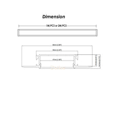 Lataa kuva Galleria-katseluun, 98*18mm Plaster-in Aluminum LED Profile Channel Extrusion Drywall Gypsum Trimless Recessed for LED Strips(DK-DP9818)
